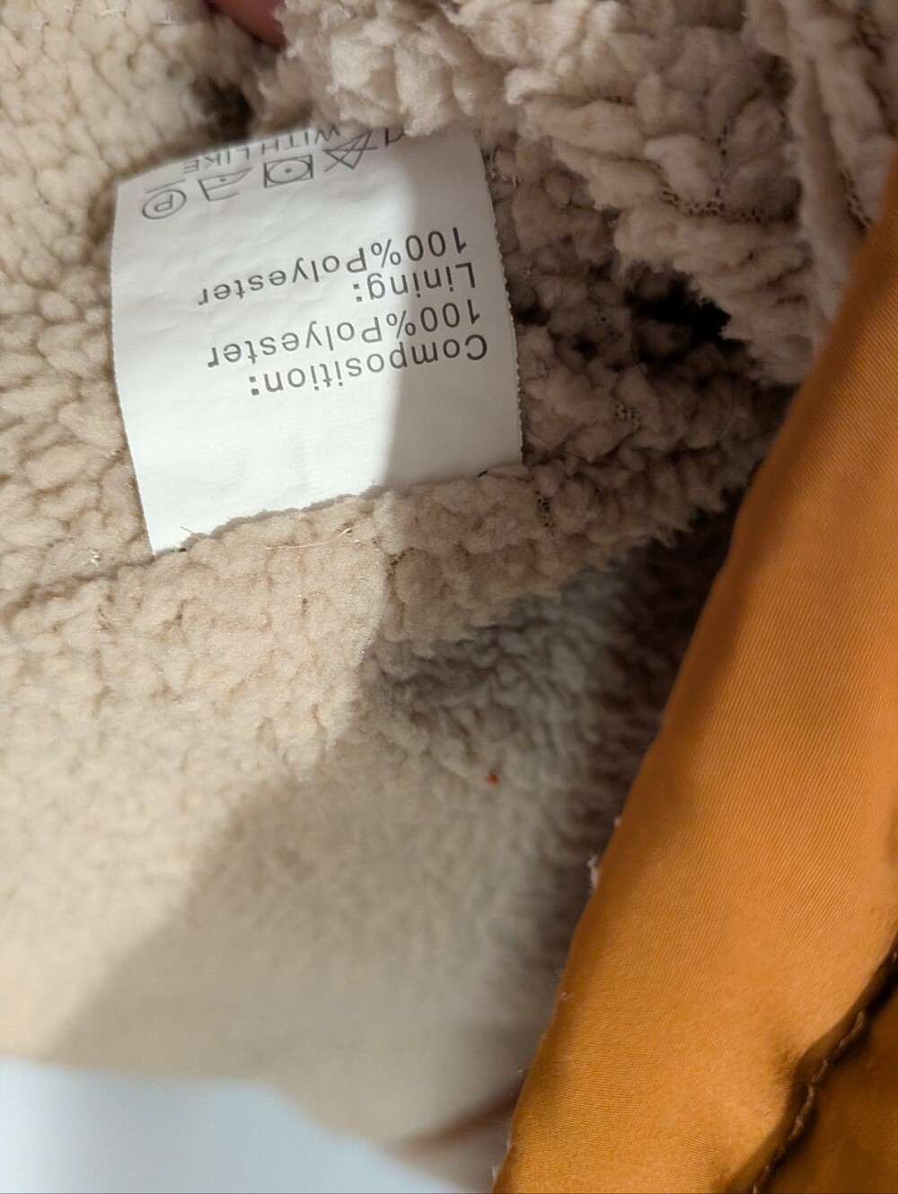Women’s Hooded Puffer Vest - Mustard - Picture 5 of 7